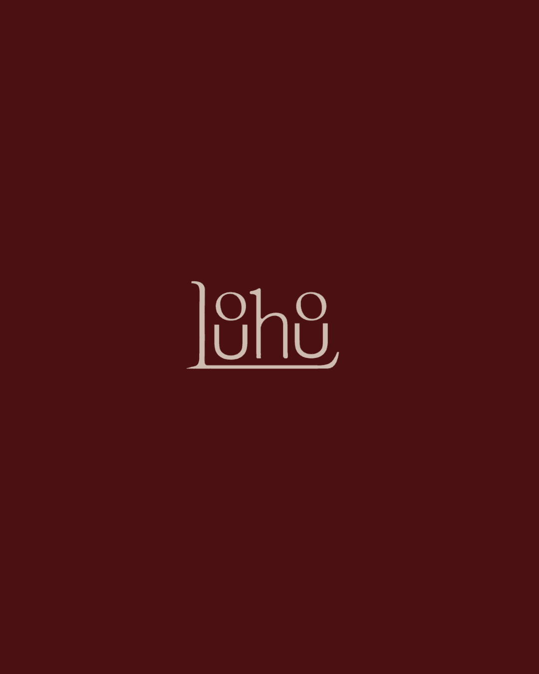 Louhou logo on burgundy