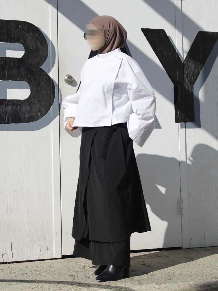 The Crossover Skirt Set - Black