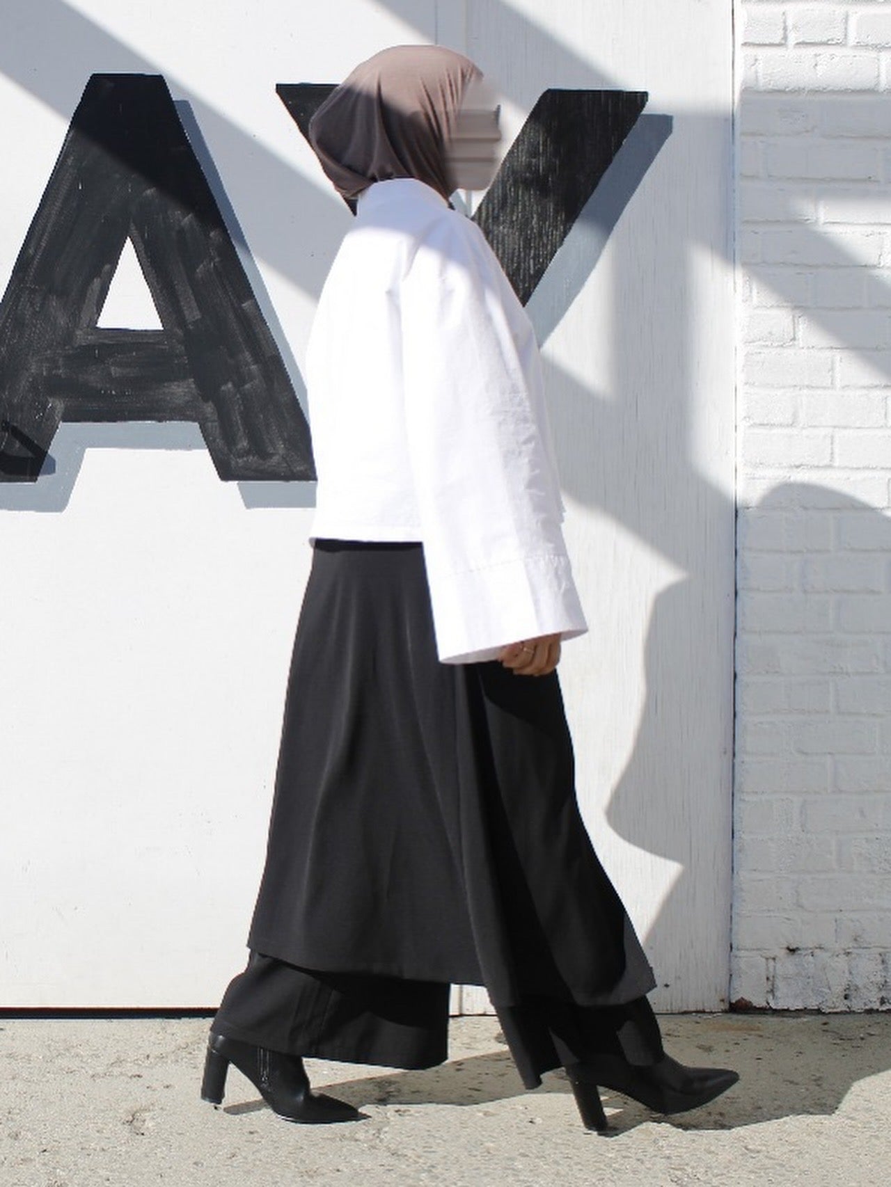 The Crossover Skirt Set - Black