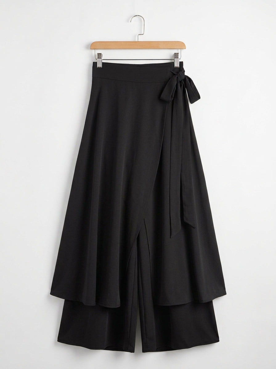 The Crossover Skirt Set - Black